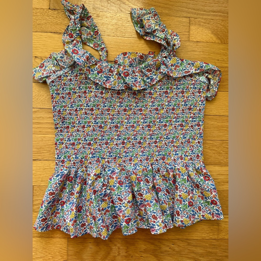 J.Crew floral top made with Liberty fabric